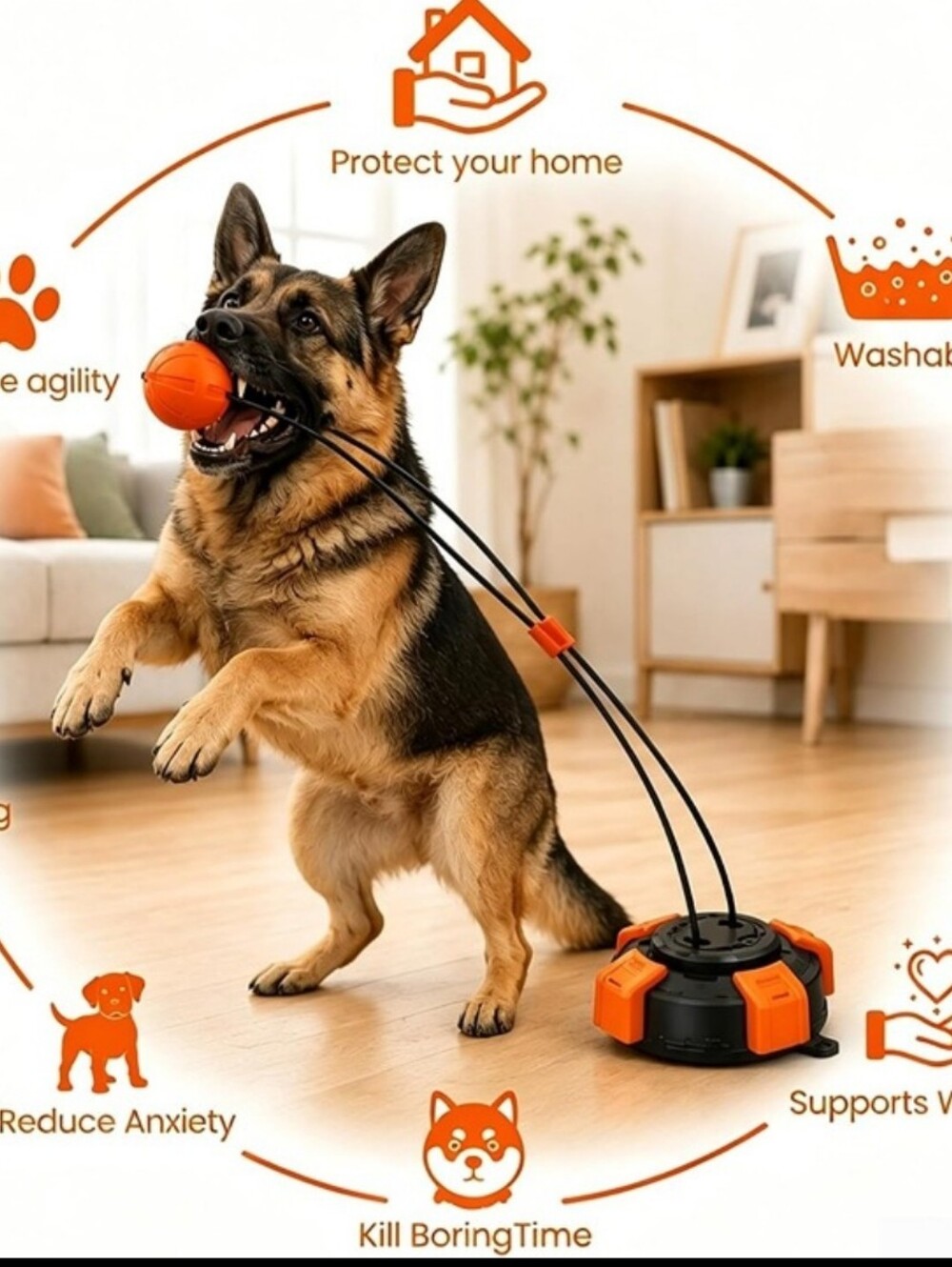 Interactive Suction Cup Tug of War Dog Pull Toys, NIB - Picture 7 of 10